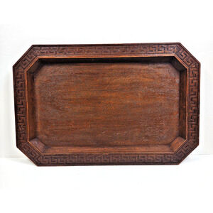 Vintage MCM Westwood Thermo-serv Large Charcuterie Serving Tray 21x14 Greek Key